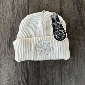 Chrome Hearts white beanie